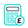 Calculator showing monthly website costs